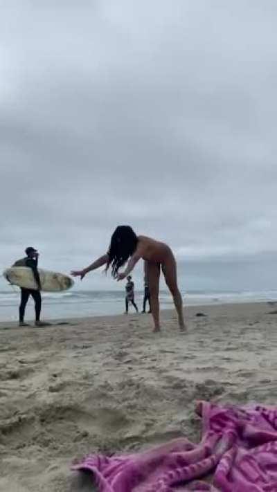 Showing off at my local beach