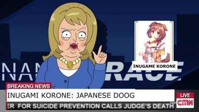 Korone after having a court