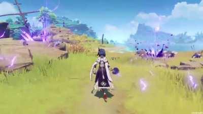 Kujou Sara's Subjugation: Koukou Sentou: Her skill animations seemed to be broken on the previous beta so they weren't properly showcased. At C0 it will spread out into 4 consecutive Tengu Juurai: Stormcluster and 6 in C4.