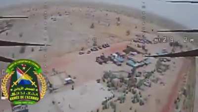09.05.2025, FLA(Tuaregs) supposedly conducting two FPV drone strikes on a FAMa / Wagner camp in Léré, Tombouctou