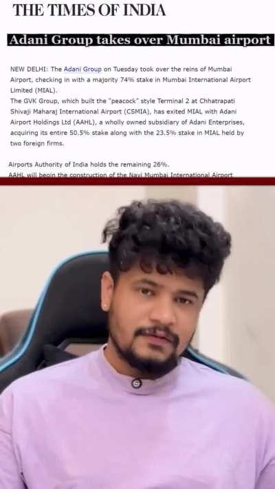 my friend send me these type of videos on insta to defend billionaires and bjp and sometimes i don't even have a reply what to say. this is about recent navi mumbai airport