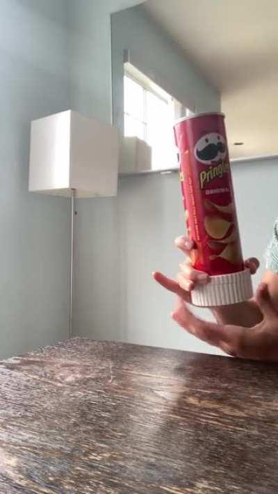 I did it. I’ve solved the Pringles Can Problem.