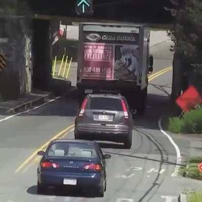 The driver is really idiot...