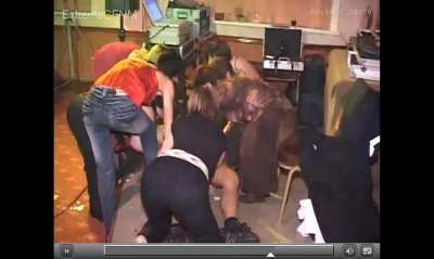 New Loverboy invites the ladies to rub lotion on his body and six of them show up and can't stop rubbing his big cock