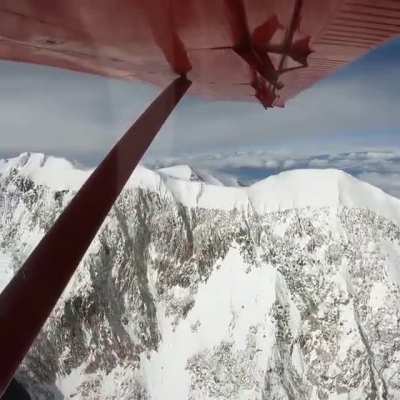 Flying overhead Denali National Park