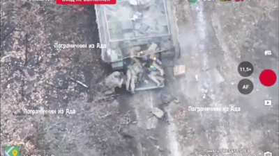 A Ukrainian Infantry Squad gets drone dropped resulting in a hurried evacuation with one member left behind 