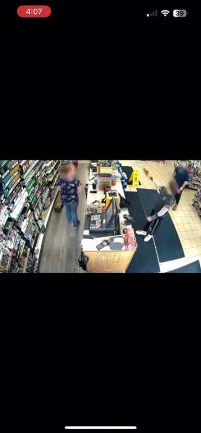 Stupid 12 year old robs store at gun point