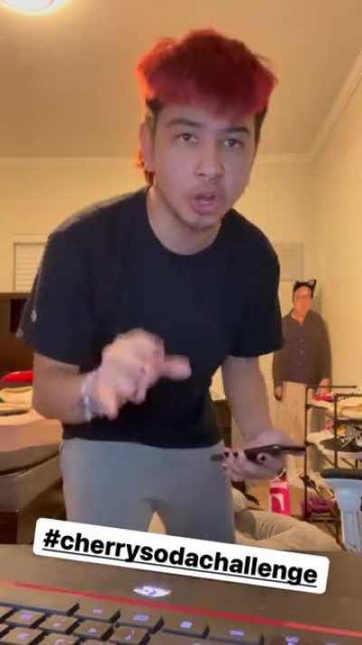 the cherry soda challenge 😱