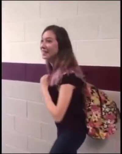 Gosh and he had the camera right on her face too