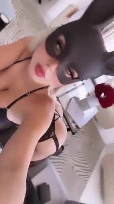 Daniella Chavez Sexy Bunny Thong Lingerie