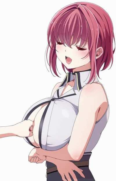 Between Marine's boobas