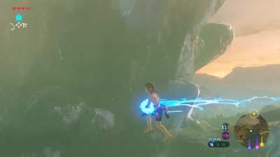 Botw, tree caught my wiggle bomb