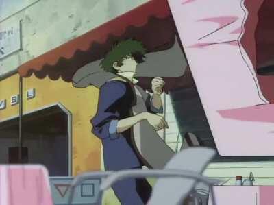 The first fight scene in Cowboy Bebop