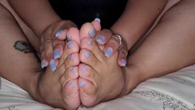 I love my new sky blue mani and pedi 💙 