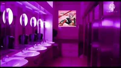 Disco lady, but you are in a bathroom at the party