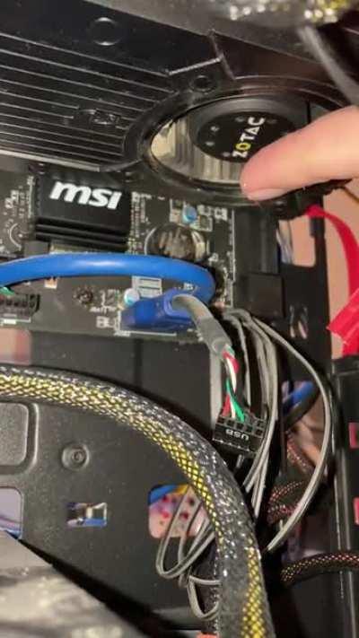 Graphics card fan spinning without the computer being plugged in