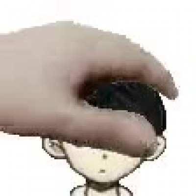 Vigorously pet the boy.