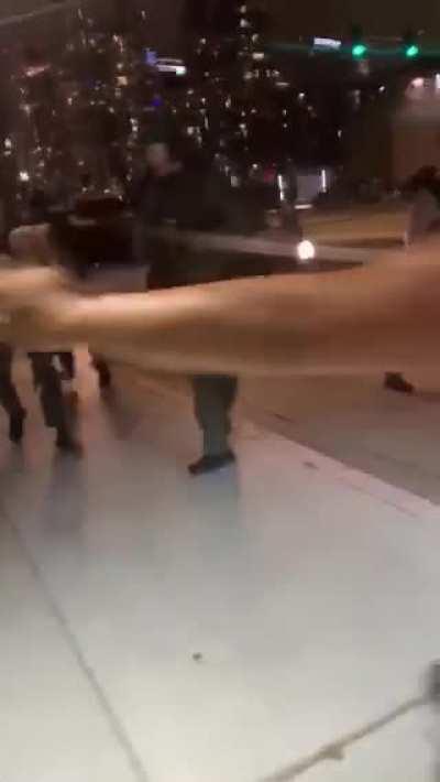 Police pull up in an unmarked minivan and kidnap a protester who was walking home from a peaceful protest in San Diego. They used 3 unmarked vehicles and 5 police to arrest young woman.