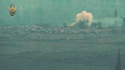 NLF ATGM strike on a Syrian Army T-72 