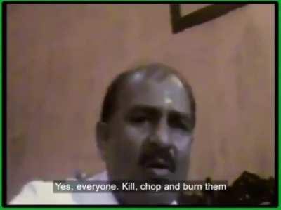 Babu Bajrangi, who ripped out a Muslim woman's fetus and brandished it on his sword during the Gujarat genocide in 2002... was acquitted today along with 68 other Hindutva terrorists