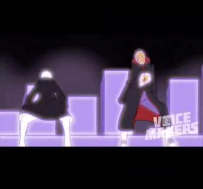 Obito dancing on everyone he killed