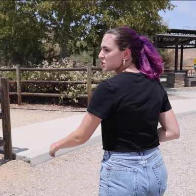 Nice view of Sam in jeans