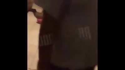 Guy gets knocked out and folded like a chair