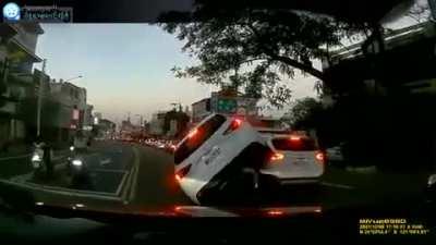 A very slow rollover crash
