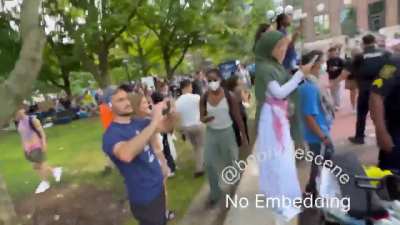 Police breaking up Pro Palestinian protest at University of Michigan and arresting students