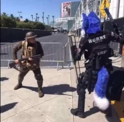 Guys we have a code red, a horny has taken our gear. We need special ops now.