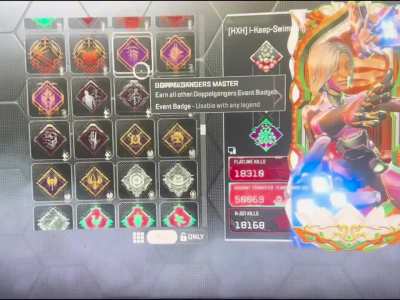 All max battle pass except season 24 and 25 that was my break of 2 seasons in part one of season 24 I played 50 games then stoped to now need people play with I play more console then pc fyi