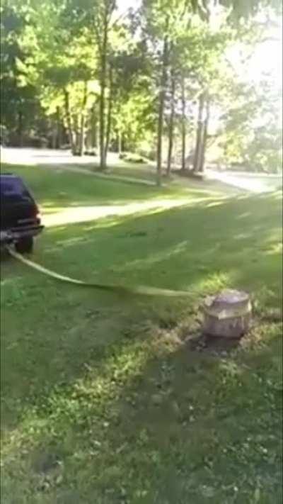 Pulling a stump