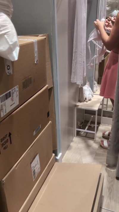 Dared to try a new bikini without the curtains [f]!