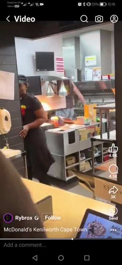 Hangry man throws his toys out the cot at McDonald's Kenilworth, Cape Town