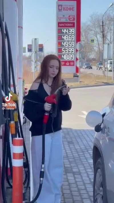 Great! Spit on a gas pump during a pandemic. What could go wrong.