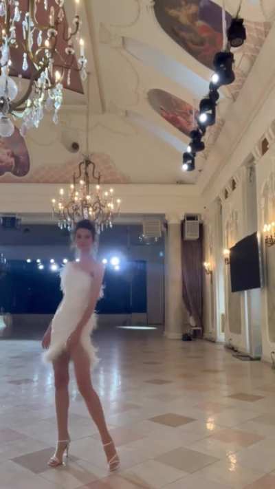 Sasha Zotova modeling in a wedding dress part 2