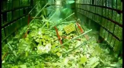 Forklift accident causing domino effect