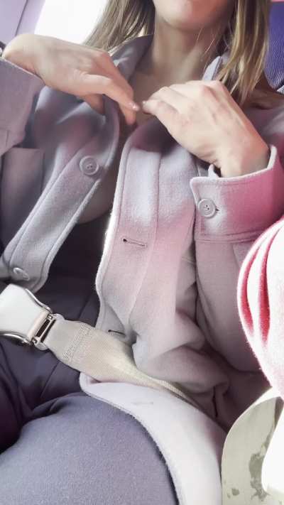 Showing her mile high tits