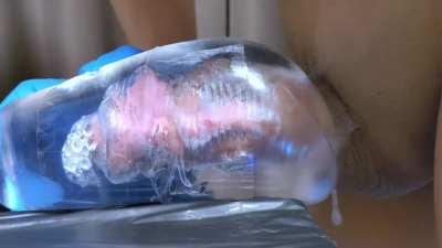 Would you enjoy being filled with my Seed like this Clear Fleshlight?
