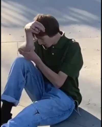 He just broke his hand