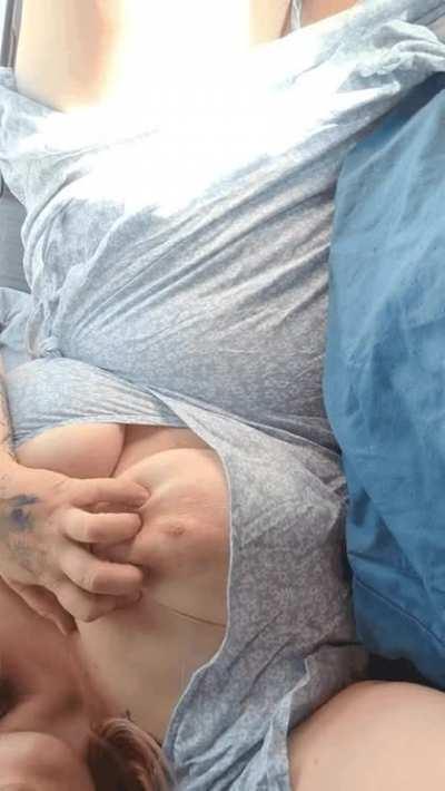 I love showing off my tits out in the open