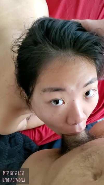 I love feeling his cock get hard in my mouth!