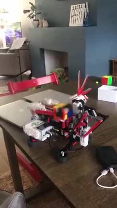 I don’t have mustard, or wear dresses and skirts, but I made a lego robot that solves the Rubik’s cube