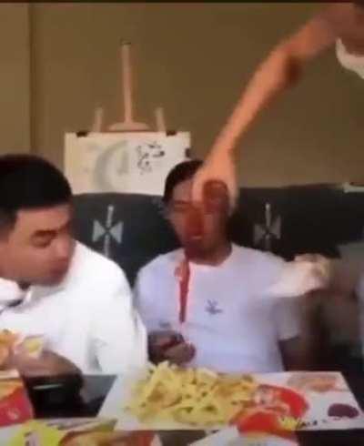 When you dont buy the squeezable ketchup bottle