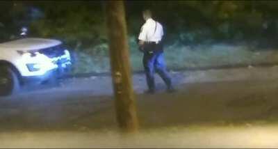 This cop littering in front of my apartment complex. (I was filming him because I watched his buddy do the same thing.)