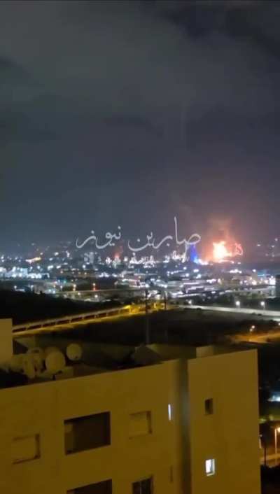 Footage of the two direct hits on the Haifa Power Plant Israel. Iran is now focusing on energy infrastructure and extrensive power outages have been reported.