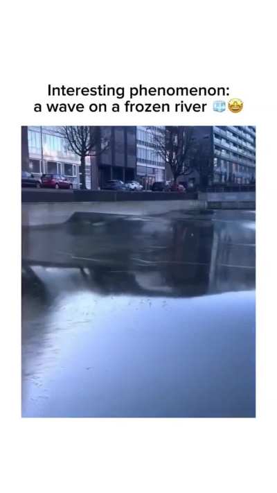 a wave on a frozen river