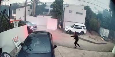 Ring Captures Man Saving 1 of 1963 911 S/T Moments Before LA Wildfire Burns Home