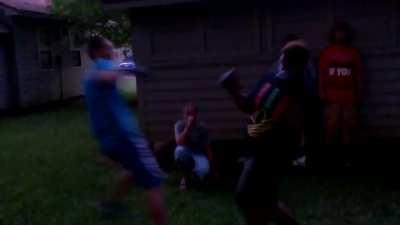 Friendly spar at church camp back around ~08-09