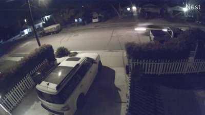 Happy Thanksgiving. Someone was in a hurry to get home last night. Best with sound on.